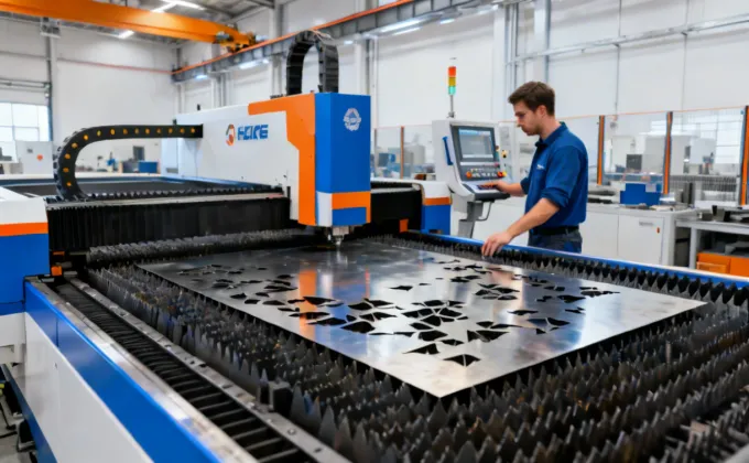 Aeon Laser cutting machine in operation at a modern workshop
